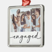 Forever Love Trouwfoto's Keepsake Metalen Ornament (Links)
