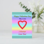 Forever Love Valentijnsdag Feestdagenkaart (Staand voorkant)