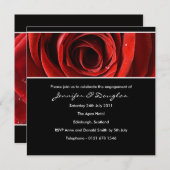 Forever Love Verloving Invitation - zwart Kaart (Voorkant / Achterkant)