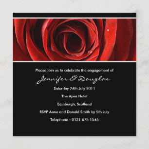 Forever Love Verloving Invitation - zwart Kaart