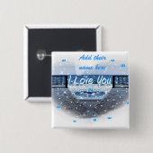 Forever Love_ Vierkante Button 5,1 Cm (Voorkant /achterkant)