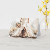 Forever Love voor de laarzen en de Heart Bride Kaart (Gele Bloem)