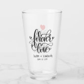 Forever Love Wedding Glass Glas (Achterkant)