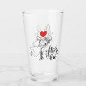 Forever Love Wedding Glass Glas (Voorkant)