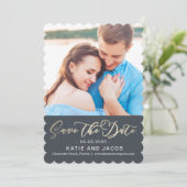 Forever Love Wedding Save the Date Kaart (Staand voorkant)