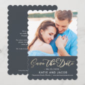 Forever Love Wedding Save the Date Kaart (Voorkant / Achterkant)