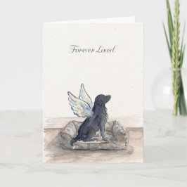 Forever Loved Angel Dog Pet Memorial Sympathy Kaart