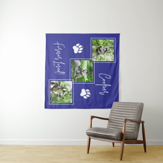 Forever Loved Blue Dog Memorial Fotocollage Wandkleed (In Situ (horizontaal))