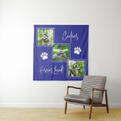 Forever Loved Blue Dog Memorial Fotocollage Wandkleed (In situ)