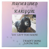 Forever Loved Custom Pet Photo and Name Memorial Tegeltje (Voorkant)