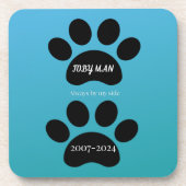 Forever Loved Double Paw Print Design Bier Onderzetter (Voorkant)