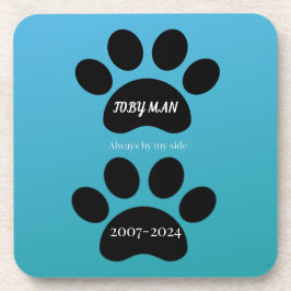 Forever Loved Double Paw Print Design Bier Onderzetter