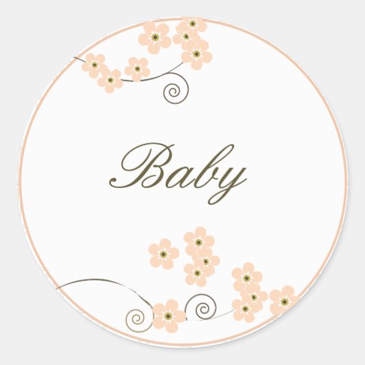 Forever Loved Envelope Seal-perzik Ronde Sticker (Voorkant)