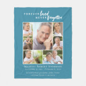 Forever Loved Funeral Memorial Foto Fleece Deken (Voorkant)