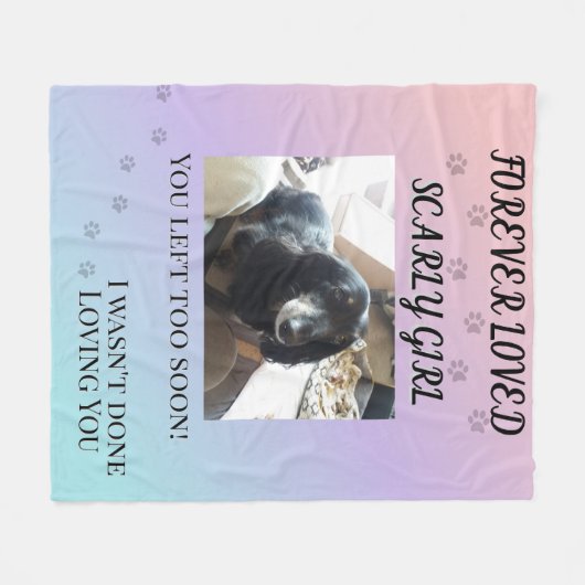 Forever Loved Gradient Memorial Fleece Deken (Voorkant (Horizontaal))