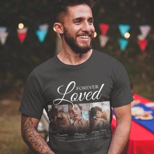 Forever Loved Herdenking 3 Foto Herdenkings T-Shir T-shirt