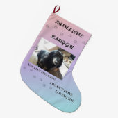 Forever Loved Holiday Pawprints Tribute Grote Kerstsok (Voorkant (Hangend))
