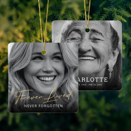 Forever Loved Memorial Foto aandenken Keramisch Ornament