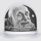 Forever Loved Modern Calligraphy Script 2 Foto Sneeuwbol (Voorkant)