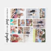 Forever Loved Never Forgotten 12 Fotoherdenking Fleece Deken (Voorkant (Horizontaal))