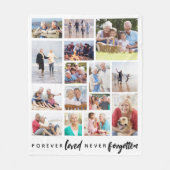 Forever Loved Never Forgotten 15 Foto's Fleece Deken (Voorkant)