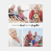Forever Loved Never Forgotten 4 Fotomonument Fleece Deken (Voorkant)