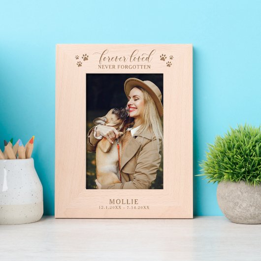 Forever Loved Never Forgotten Dog Paws Gegraveerde Lijstjes