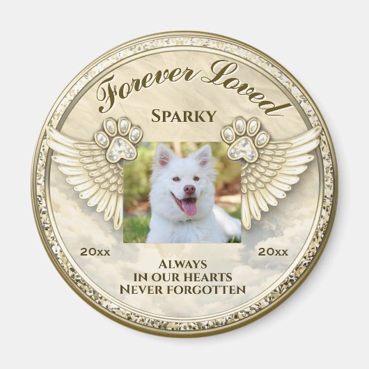 Forever Loved Paw Wings Design Magneet (Voorkant)