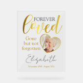 Forever Loved Photo Memorial Keepsake Acryl Bord (Voorkant)