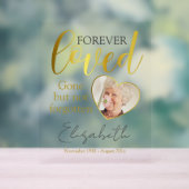 Forever Loved Photo Memorial Keepsake Acryl Bord (Neutraal)