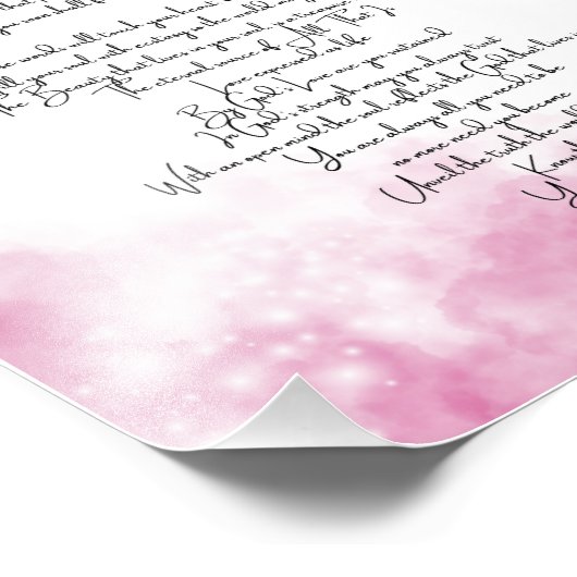 Forever Loved Pink Foto Afdruk (Hoek)