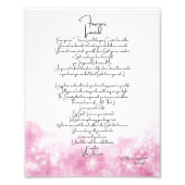 Forever Loved Pink Foto Afdruk (Voorkant)