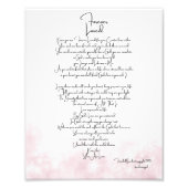 Forever Loved Soft Pink Foto Afdruk (Voorkant)