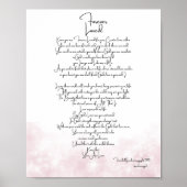 Forever Loved Soft Pink Poster (Voorkant)