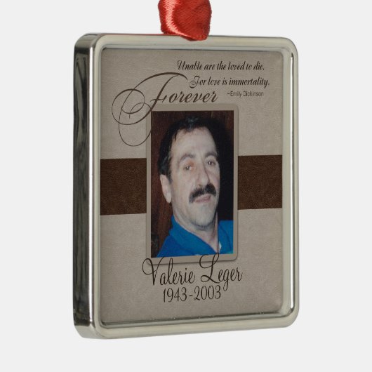 Forever Loving Custom Memorial Metalen Ornament (Rechts)