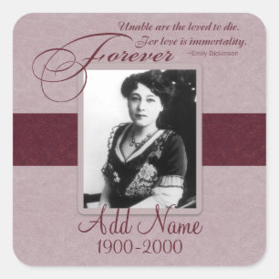 Forever Loving Custom Memorial Vierkante Sticker