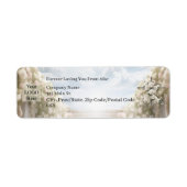 Forever Loving You From Afar Funeral Memorial  Etiket (Voorkant)