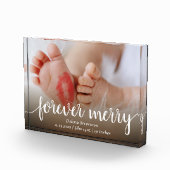 Forever Merry | Casual script Geboorte Stat Keepsa Fotoblokken (Rechts)