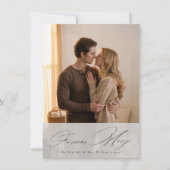 Forever Merry Our First Christmas Newlywed Photo Feestdagenkaart (Voorkant)