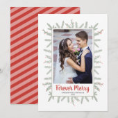 Forever Merry Passen getrouwd Christmas Feestdagenkaart (Voorkant / Achterkant)