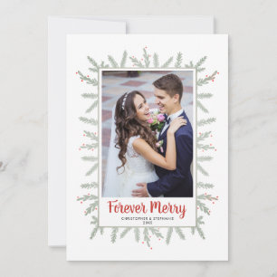 Forever Merry Passen getrouwd Christmas Feestdagenkaart