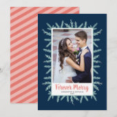 Forever Merry Passen getrouwd Foto Kerst Feestdagenkaart (Voorkant / Achterkant)