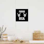 Forever Metal Heavy Metal Devil Horns Handgebaar Poster (Keuken)