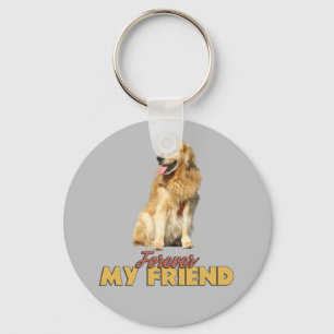 Forever Mijn Vriend Goud Retriever Hond Ontwerp Sleutelhanger