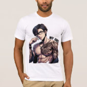 Forever Mine – Hot Anime Getatoeëerd Man met een b T-shirt (Voorkant)