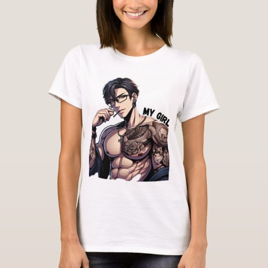 Forever Mine - Hot Anime Getatoeëerd Man Vrouwen T T-shirt (Voorkant)