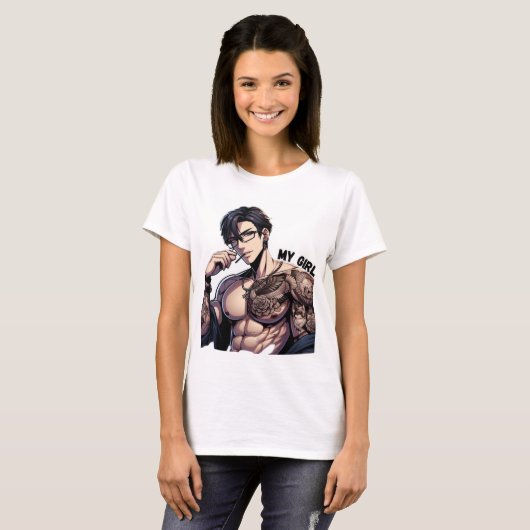 Forever Mine - Hot Anime Getatoeëerd Man Vrouwen T T-shirt (Voorkant volledig)