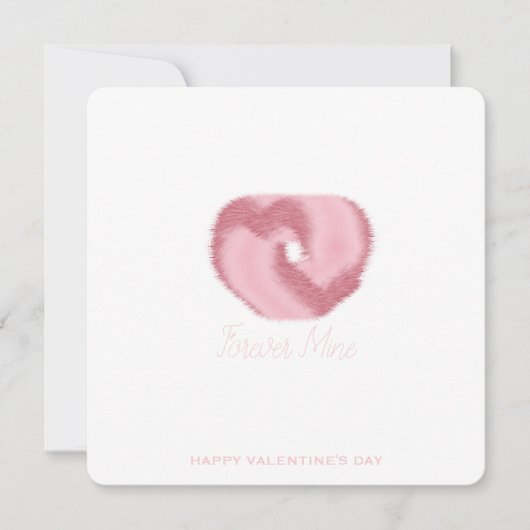 Forever Mine - Minimal Pink Valentine card Feestdagenkaart (Voorkant)