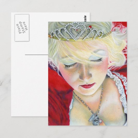 Forever Mine Princess Heart Locket Briefkaart (Voorkant / Achterkant)