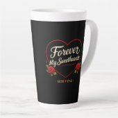 Forever Mom And Dad Valentine Mug-Mom Dad Lover Latte Mok (Rechterhoek)